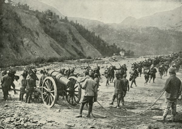 The Italian Army On The March', (1919).