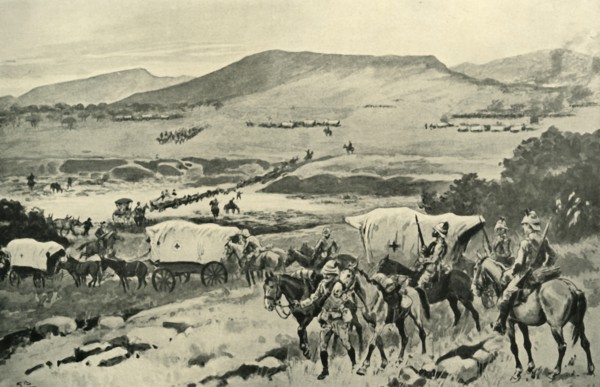 Generals French and Hutton Crossing the Vaal into Transvaal Territory', (1901).