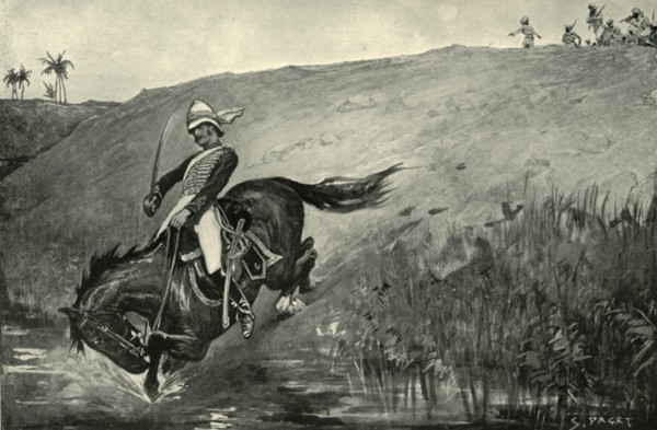 Narrow Escape of Lieutenant Roberts While Pursued by Natives Near Lucknow', (1901).