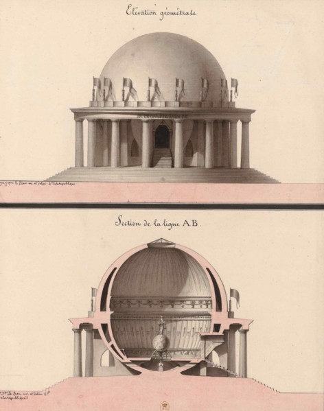 Élévation d'un temple à l'Égalité, pour le jardin du philosophe.