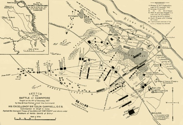 Sketch of the Battle of Cawnpore', 1857, (1901).