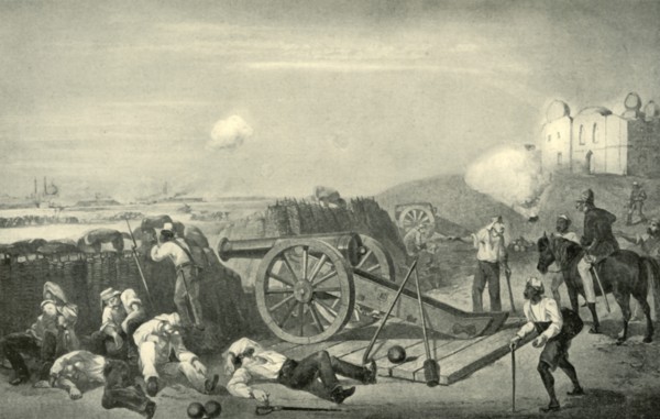 A Heavy Day in the Batteries Before Delhi', 1857, (1901).