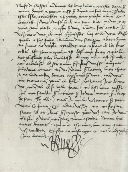 Letter from King René of Anjou, 15th century, (1934).