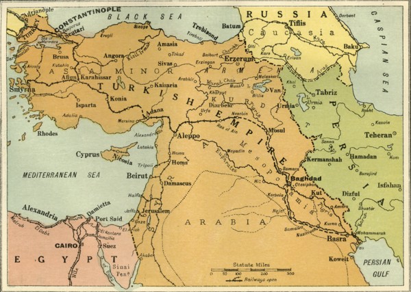 Map to Illustrate the Mesopotamian Expedition', 1919.