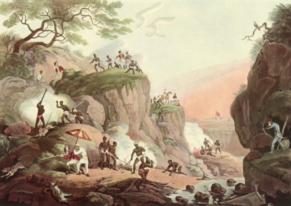 Sport in India - Smoking Wolves from their Earths', c1808, (1901).