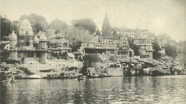 Manekanka Bathing and Burning Ghat, Benares', .