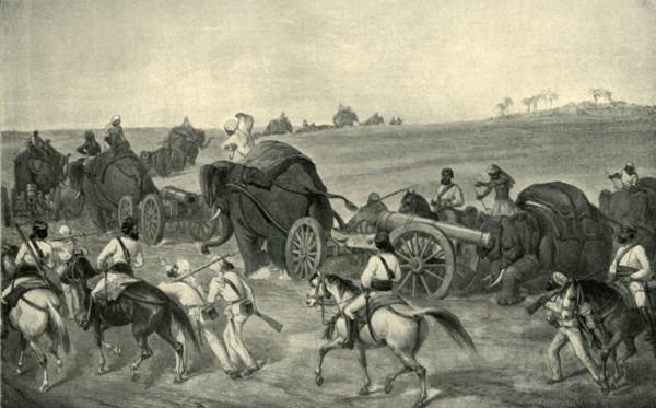 The Advance of the Siege Train to Delhi', 1857, (1901).