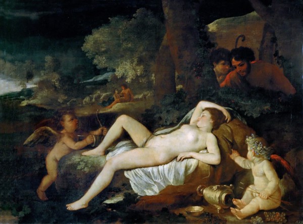 Resting Venus with cupid, ca 1624.