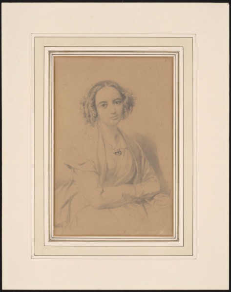 Portrait of the composer Fanny Hensel née Mendelssohn (1805-1847), 1847.