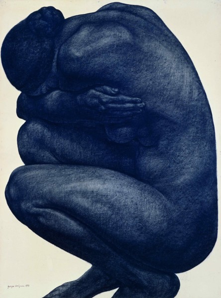 Squatting Female Nude, 1916.