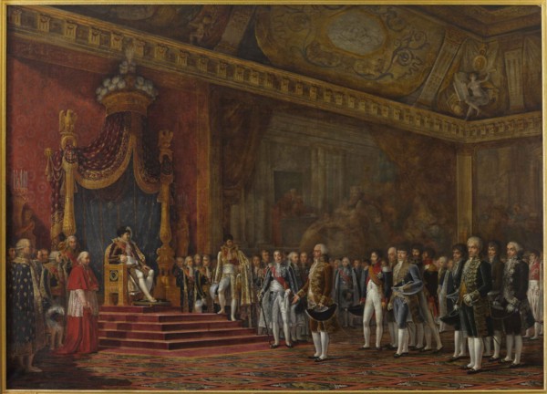 Deputation from the Roman Senate presenting its homage to Napoleon I on 16 November 1809, 1810.