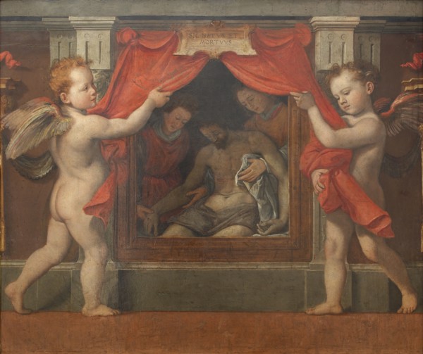 Pietà with two cherubim, ca 1576.