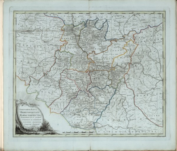 General Map of Nizhny Novgorod Governorate, 1788.