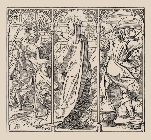 Die Nibelungen. How the Queen Gave Orders to Burn Down the Hall, 1840-1841.