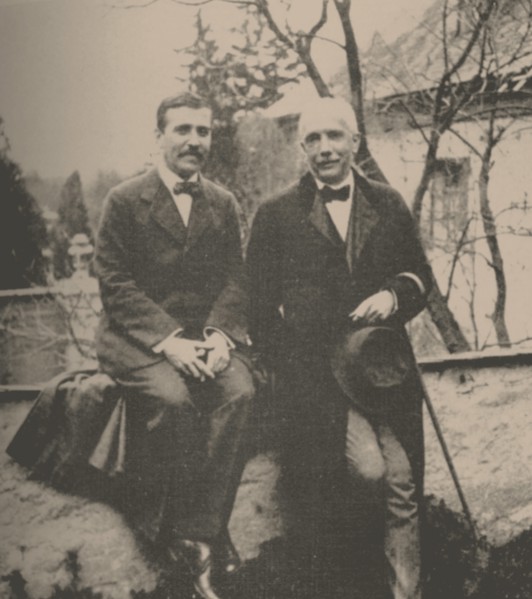 Hugo von Hofmannsthal (1874-1929) and Richard Strauss (1864-1949), 1912.