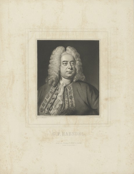 Portrait of the composer Georg Friedrich Haendel (1685-1759), c. 1840.