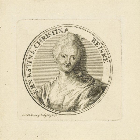 Portrait of Ernestine Christine Reiske, née Müller (1735-1798), c. 1780.