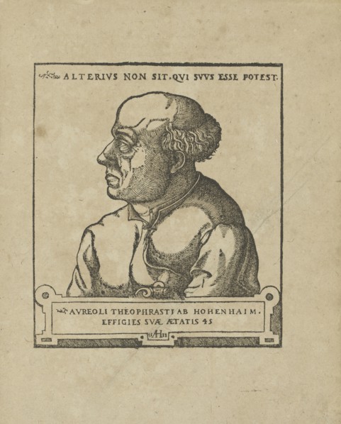 Philippus Theophrastus Aureolus Bombastus von Hohenheim (Paracelsus), ca 1538.