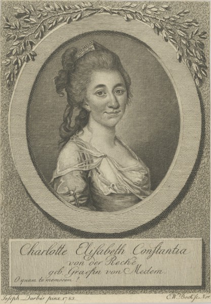 Portrait of Elisa von der Recke (1754-1833), 1783.