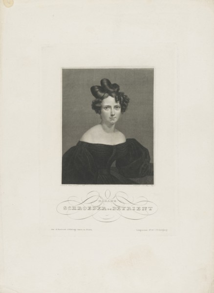 Portrait of the opera singer Wilhelmine Schröder-Devrient (1804-1860) , c. 1840.