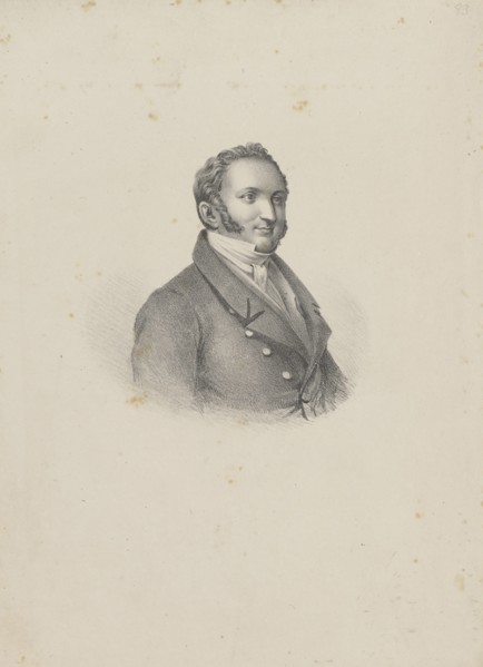 Portrait of the composer Gioachino Antonio Rossini (1792-1868), 1826.