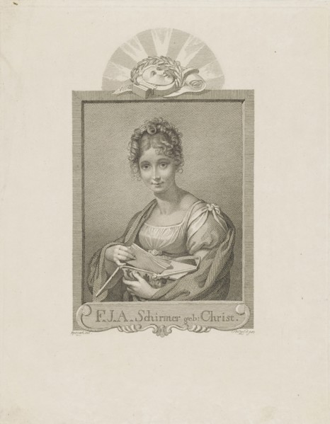 Portrait of the actress Friederike Schirmer, née Christ (1785-1833) , c. 1830.