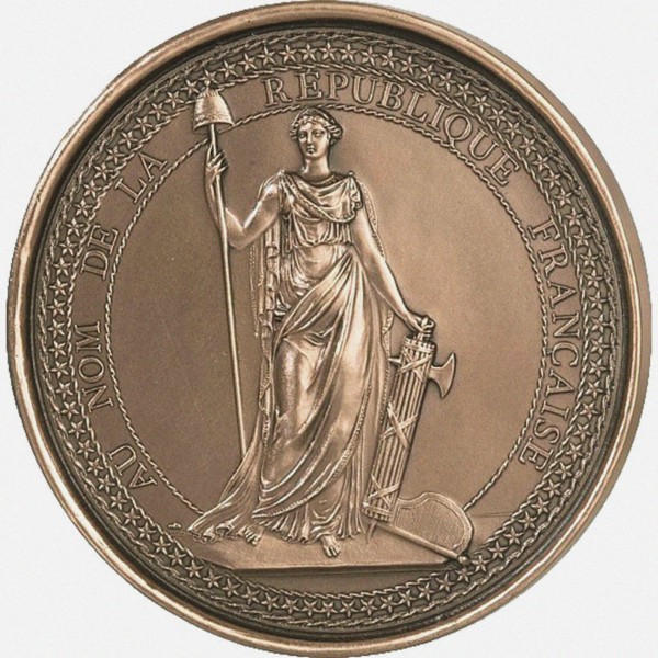 Medal after the Seal of the First French Republic, 1792.