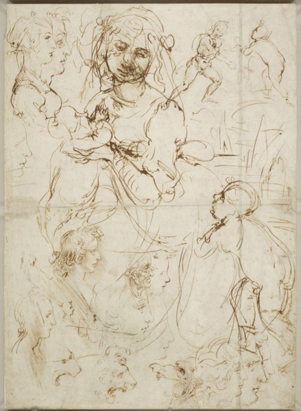 Heads and figures, ca 1478.