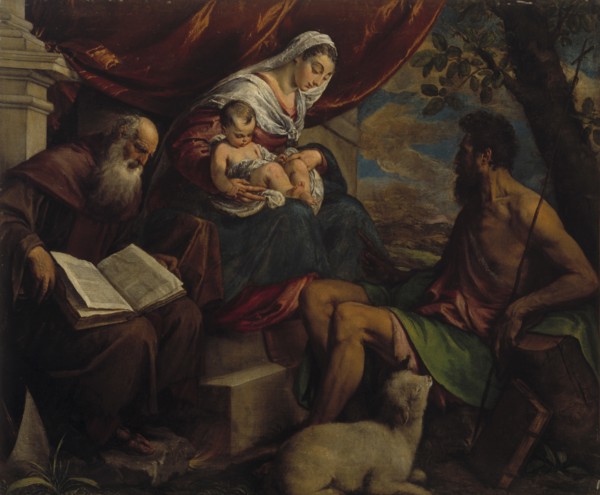 Virgin and Child with John the Baptist and Saint Anthony the Abbot, 1560s.