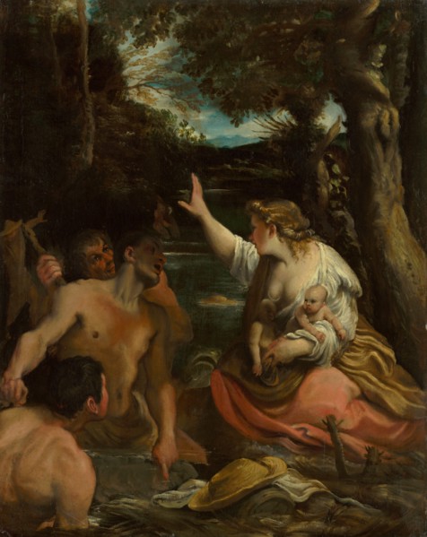 Latona and the Lycian Peasants (Latona Protecting her Children), 1585.