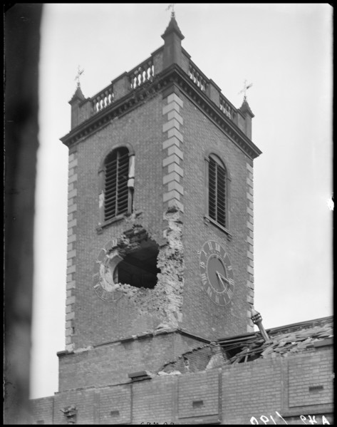 St John's Church, High Street, Deritend, Birmingham, West Midlands, 1941
