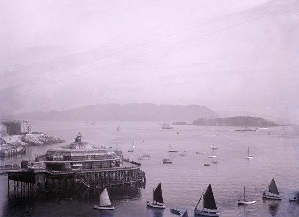 The Promenade Pier at Plymouth in Devon, late 19th-early 20th century.
