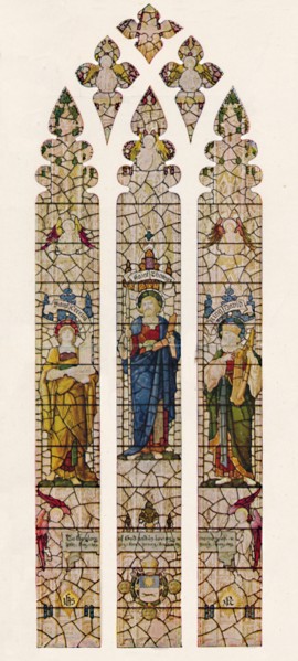 Stained glass window.