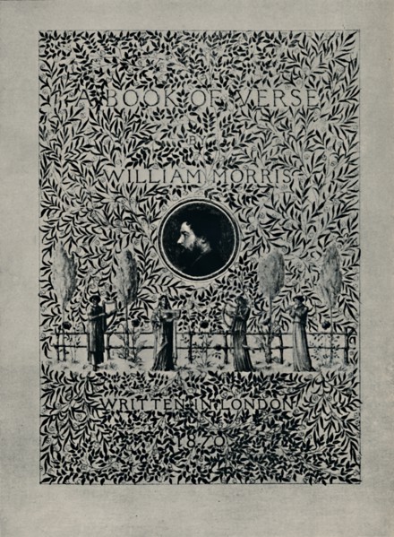 Title-page to "A Book of Verse", by William Morris', 1870.