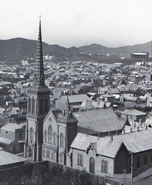 Te Aro, from Terrace, Wellington', late 19th-early 20th century.