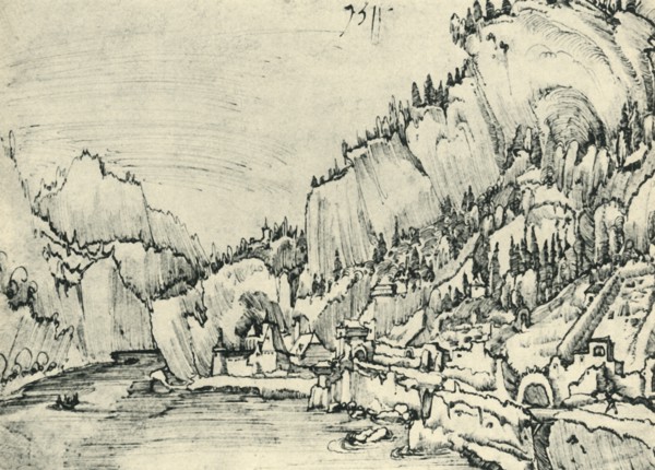 View of Sarmingstein on the Danube, 1511, (1943).