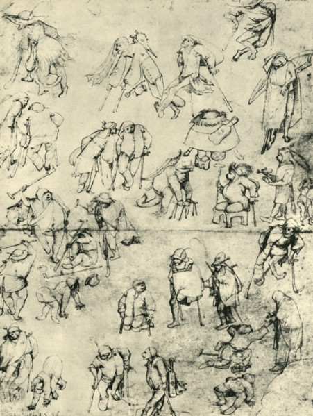 Beggars, 15th-16th century, (1943).  s