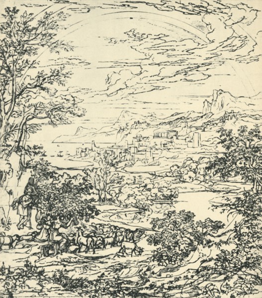 Landscape with rainbow', late 18th-early 19th century, (1943).