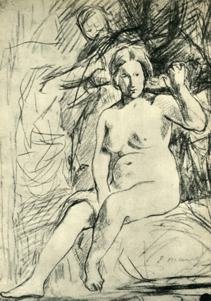 Study of a Seated Nude ('La Toilette'), 1858-1860, (1943).