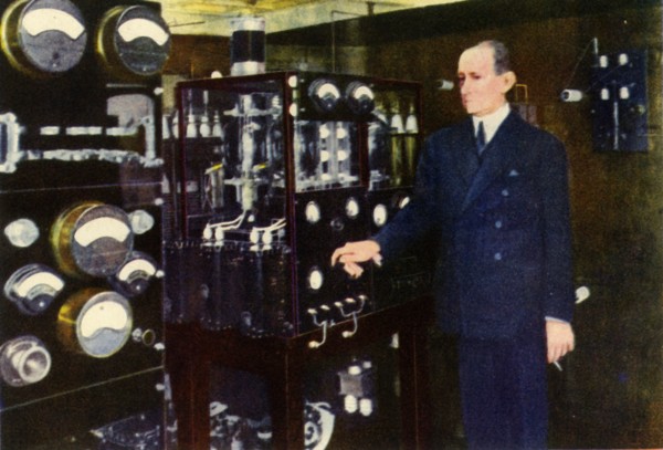 Senator Marconi in the Wireless Room of his Yacht'.