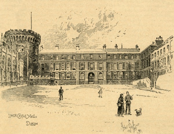 Lower Castle Yard, Dublin, Ireland, c1890.
