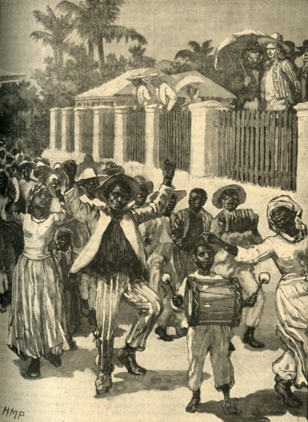 Slavery emancipation festival in Barbados, c1834 (c1890).