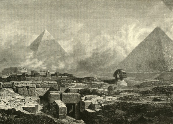 The Pyramids and Sphinx', 1890.