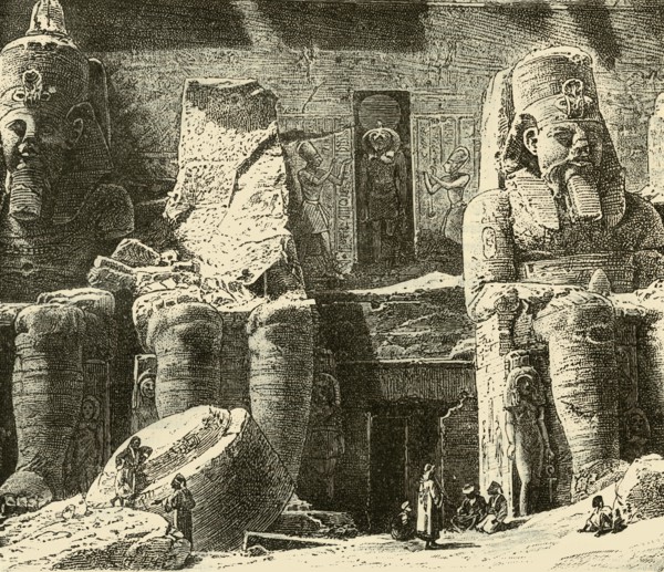 Rock-Temples at Abousimbel', 1890.
