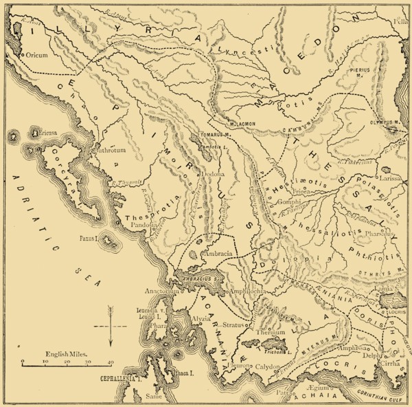 Map of Epirus and Western Greece', 1890.