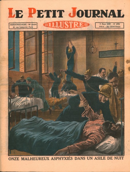 Eleven unfortunates asphyxiated in a night shelter,1929