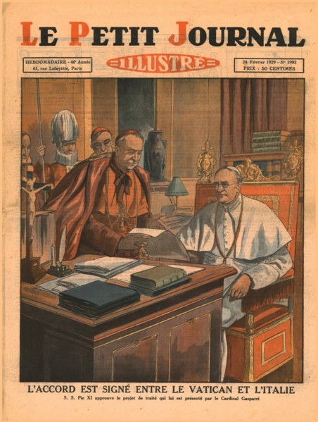 Signing of the accord between the Vatican and Italy,1929
