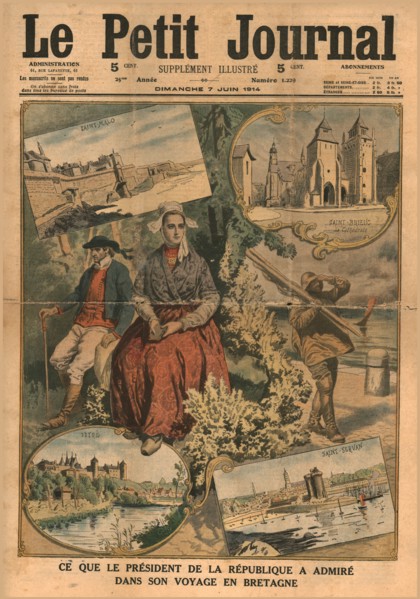 What the president admired during his trip to Brittany,1914