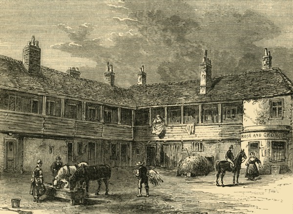 'Court-Yard of the "Rose and Crown", 1820'