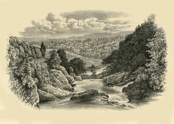 'River Scene at Pont-Y-Cyffing', c1890